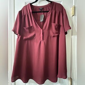 Torrid Harper Flutter Sleeve V-Neck